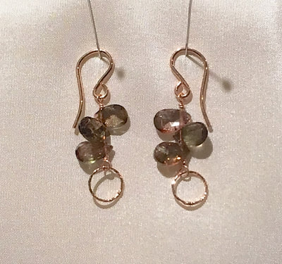 Andalusite Rose Gold Earrings