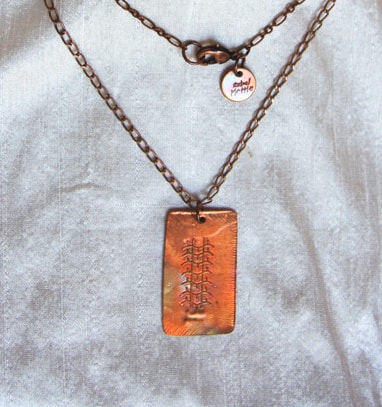 C. Tres Engraved Copper Necklace